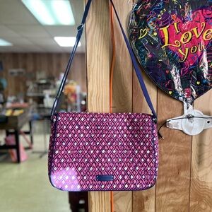 Vera Bradley Pink and Blue Diamond Laptop Bag
